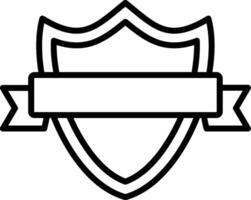 Shield Badge Line Icon vector