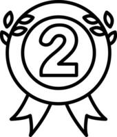 2nd Prize Line Icon vector
