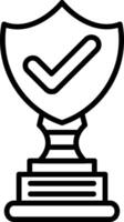 Trophy Cup Line Icon vector
