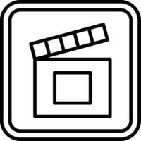 Clapper Line Icon vector