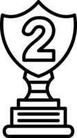 2nd Prize Line Icon vector