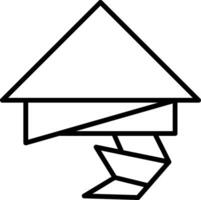 Triangle Shape Line Icon vector