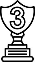 3rd Prize Line Icon vector