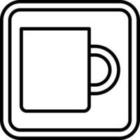 Mug Line Icon vector