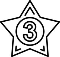 3rd Prize Line Icon vector