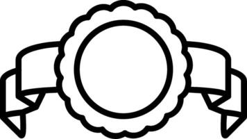 Lineal Ribbon Line Icon vector