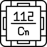 Copernicium Line Icon vector