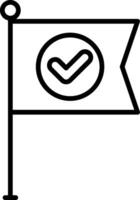 Flag Line Icon vector
