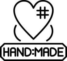 Handmade Line Icon vector
