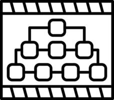 Hierarchy Structure Line Icon vector
