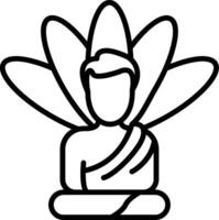 Meditation Line Icon vector
