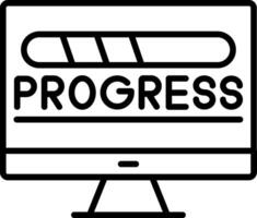 Progress Line Icon vector