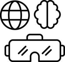 Virtual Reality Line Icon vector