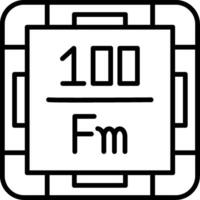 Fermium Line Icon vector