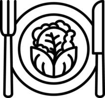 Diet Line Icon vector