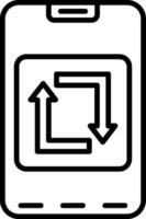 Repost Line Icon vector