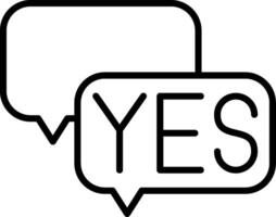 Speech Bubble Line Icon vector
