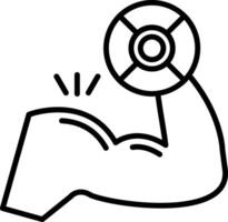 Biceps Line Icon vector