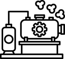 Steam Line Icon vector