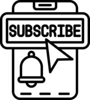 Subscribe Line Icon vector