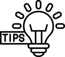 Tips Line Icon vector