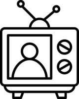 Broadcast Line Icon vector