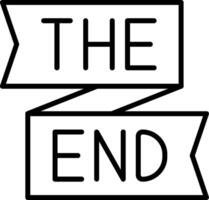End Line Icon vector