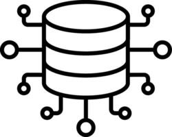 Database Line Icon vector