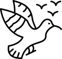 Bird Line Icon vector
