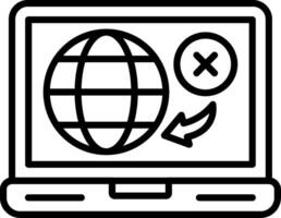 No Internet Line Icon vector