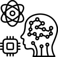 Artificial Intelligence Line Icon vector