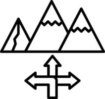 Pathway Line Icon vector