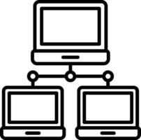 Local Network Line Icon vector