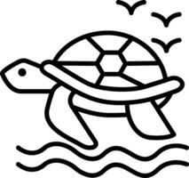 Turtle Line Icon vector