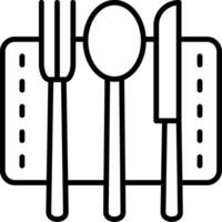 Cutlery Line Icon vector