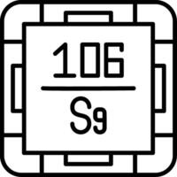 Seaborgium Line Icon vector