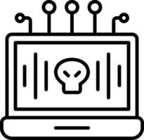 Hacker Line Icon vector