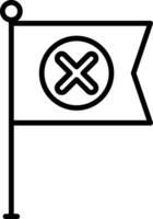 Cross Line Icon vector