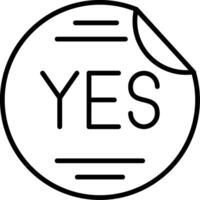 Sticker Line Icon vector