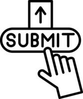Submit Line Icon vector