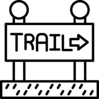 Signboard Line Icon vector