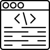 Syntax Analysis Line Icon vector