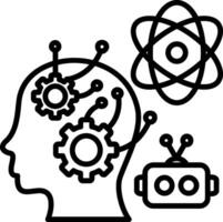Machine Learning Line Icon vector
