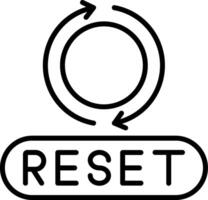 Reset Line Icon vector