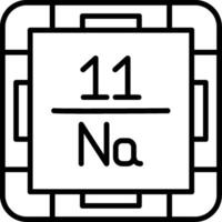 Sodium Line Icon vector