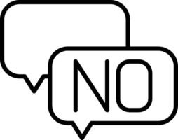 Speech Bubble Line Icon vector