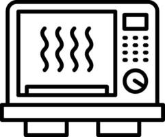 Microwave Line Icon vector