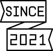 2021 Line Icon vector