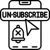 Unsubscribe Line Icon vector