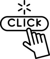 Click Line Icon vector
